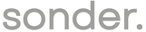 Gray 'sonder.' logo on a transparent background